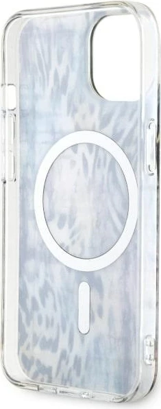 Mbështjellës Guess Leopard MagSafe për iPhone 14, Blu