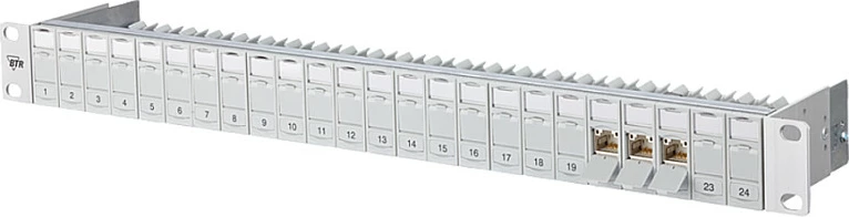 Patch panel METZ CONNECT BTR NETCOM 130B11P0-E, 24 porta RJ-45, rack mounting, gri