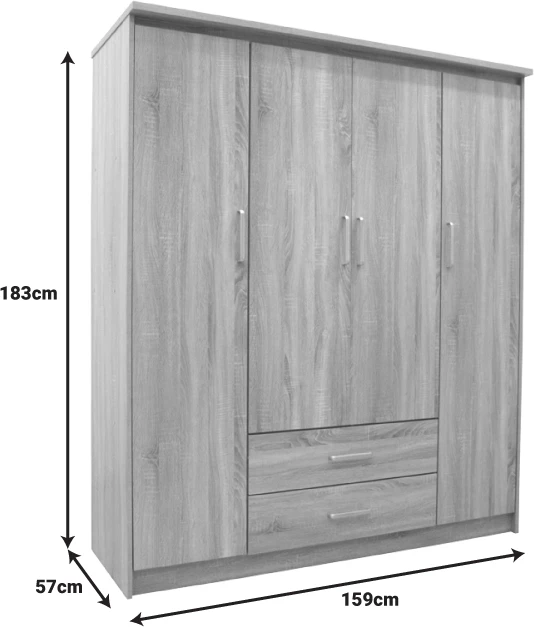 Set dhome gjumi Olympus Sonoma me shtrat 120x200cm, 4 pjesë