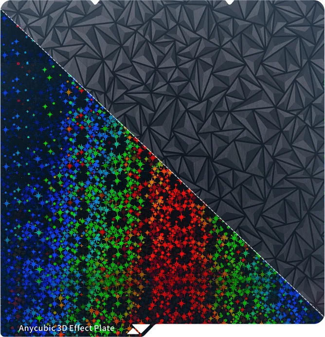 Pllakë ndërtimi 3D, AnyCubic, S010334, dyanshme efekt 3D oktagon/diamant, për Kobra S1/S1 Combo, e zezë
