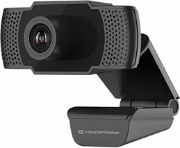 Webcam Conceptronic AMDIS 1080P Full HD, 2MP, 30fps, USB-A, me mikrofon, e zezë