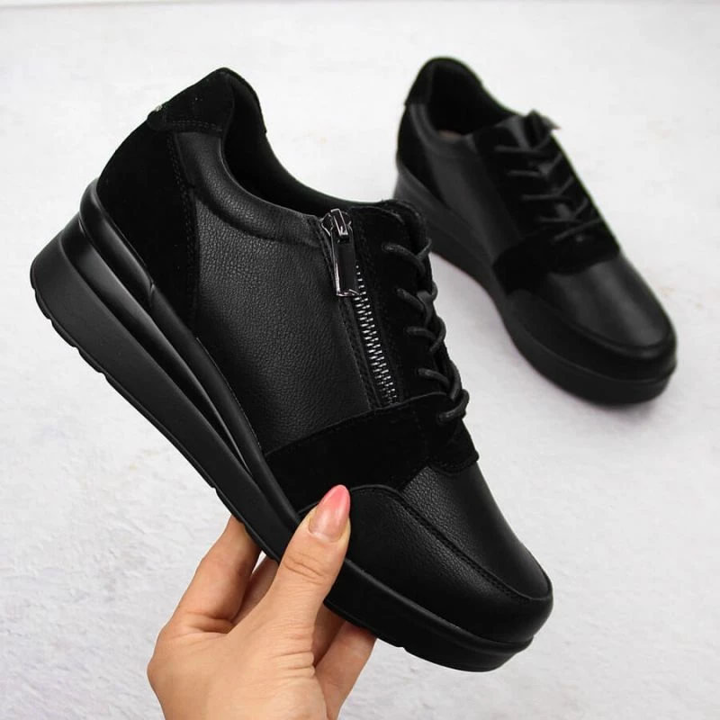 Atlete wedge për femra Sergio Leone PB236-S, të zeza