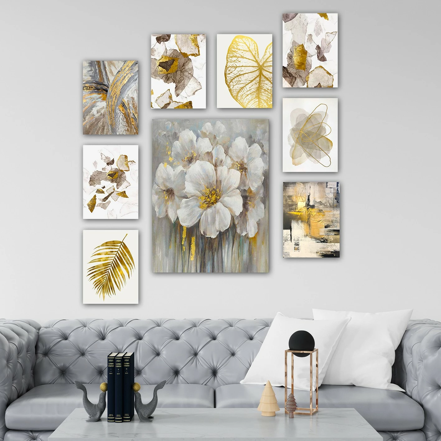 Set pikturash dekorative MDF, shumëngjyrëshe, 9 copë, Wallity, 9MDF04YS