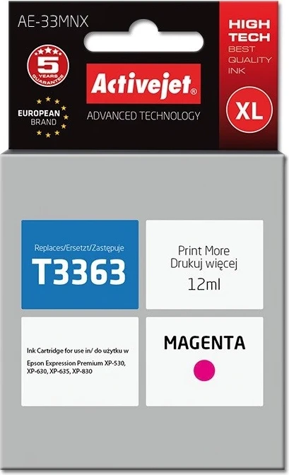 Ngjyrë zëvendësuese Activejet AE-33MNX për printer Epson, 12 ml