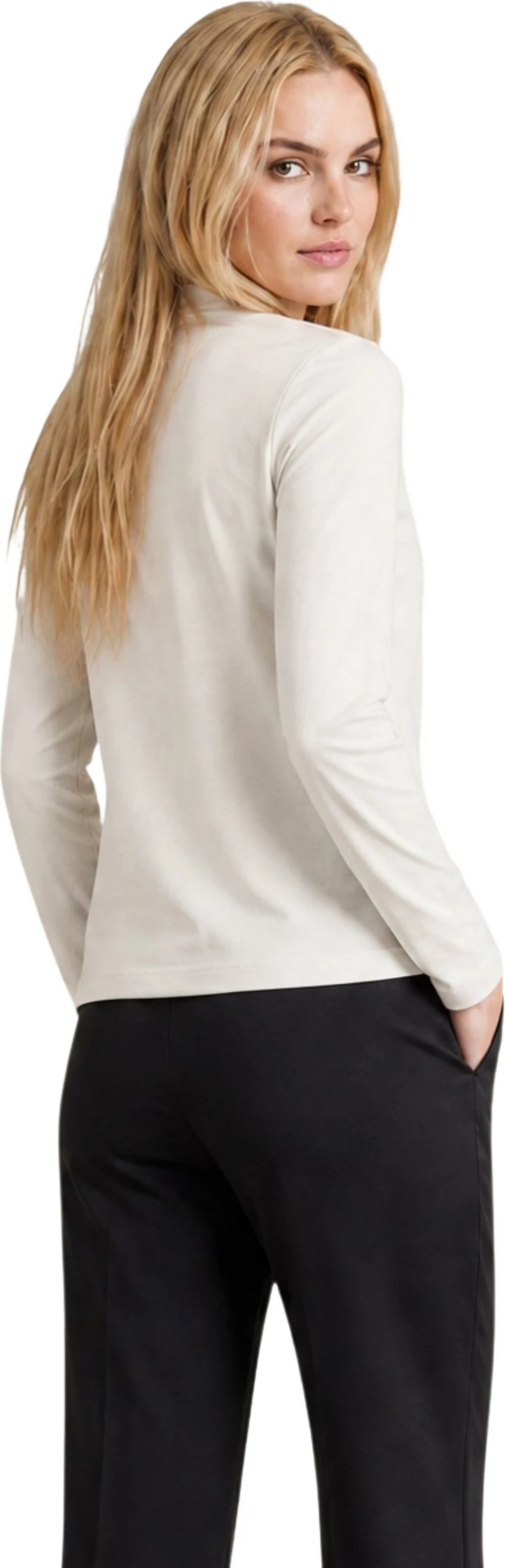 Maicë me mëngë të gjata për femra Armani Exchange XW002761 AF23954, bezhë [Madhësia: S]