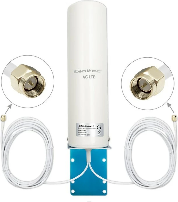 Antenë Qoltec 57044 4G LTE, 5dBi, omnidireksionale, për jashtë, Çelik
