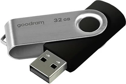 USB flash Goodram UTS2, 32 GB, type-A 2.0, e zezë / e hirtë