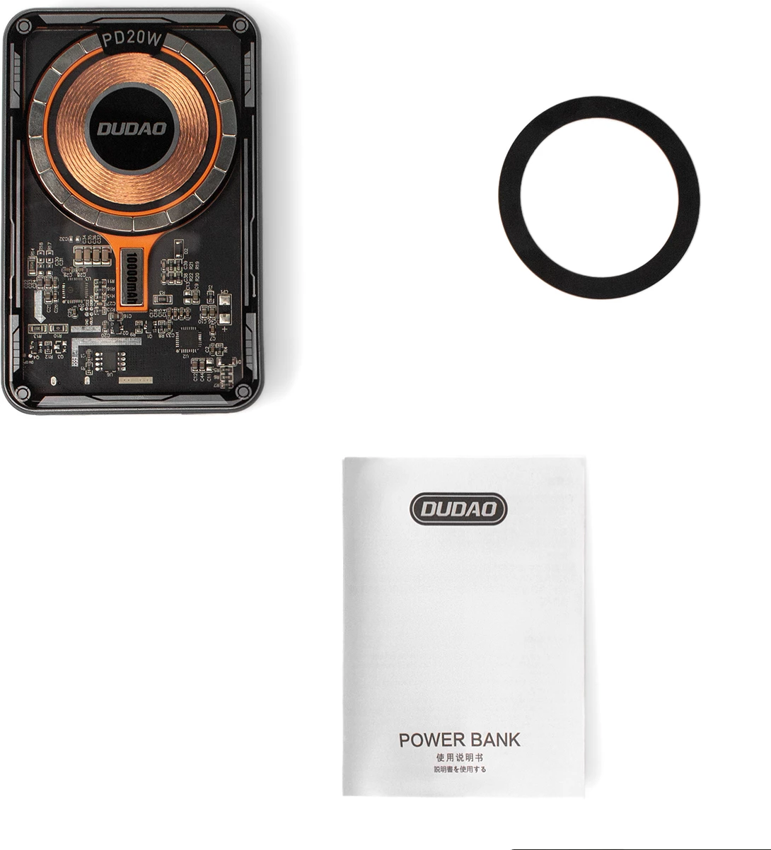 Power bank Dudao TGK1, 10000mAh, MagSafe wireless, 20W, i zi