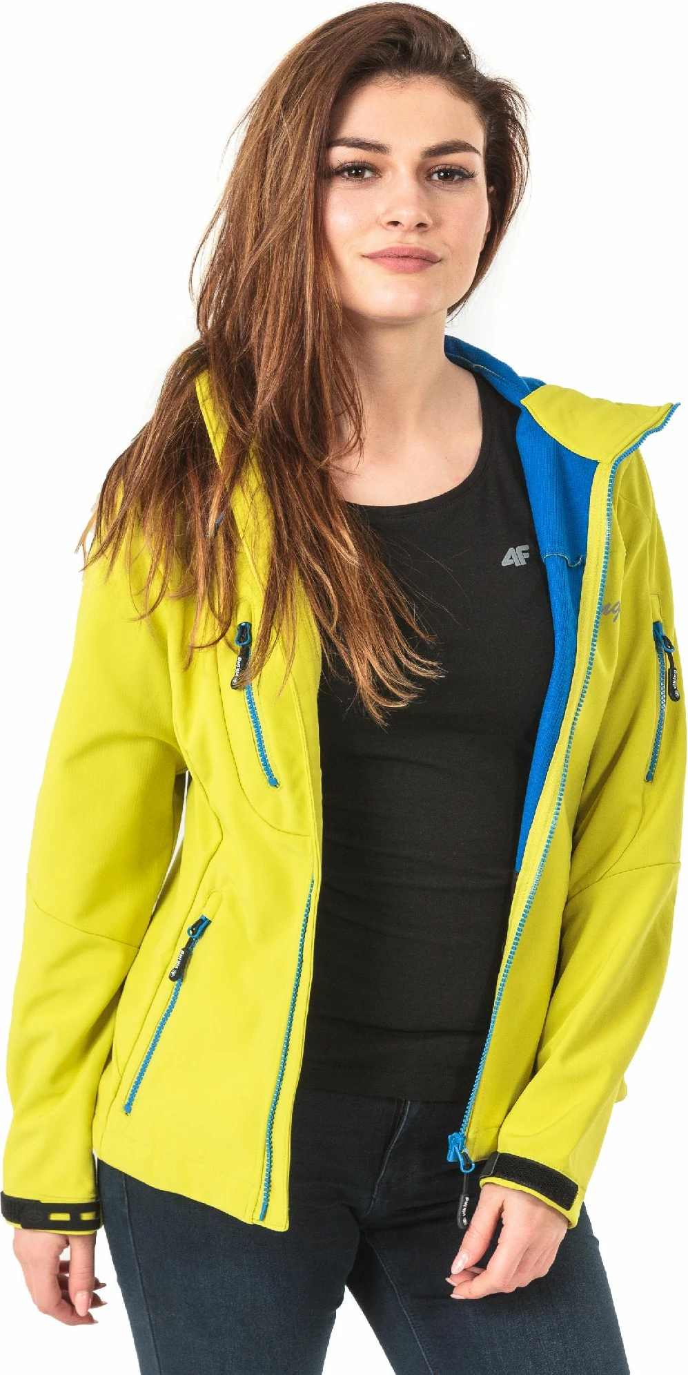 Xhaketë për femra Viking Eva 7007515S, softshell 4-way stretch, madhësia S, e verdhë