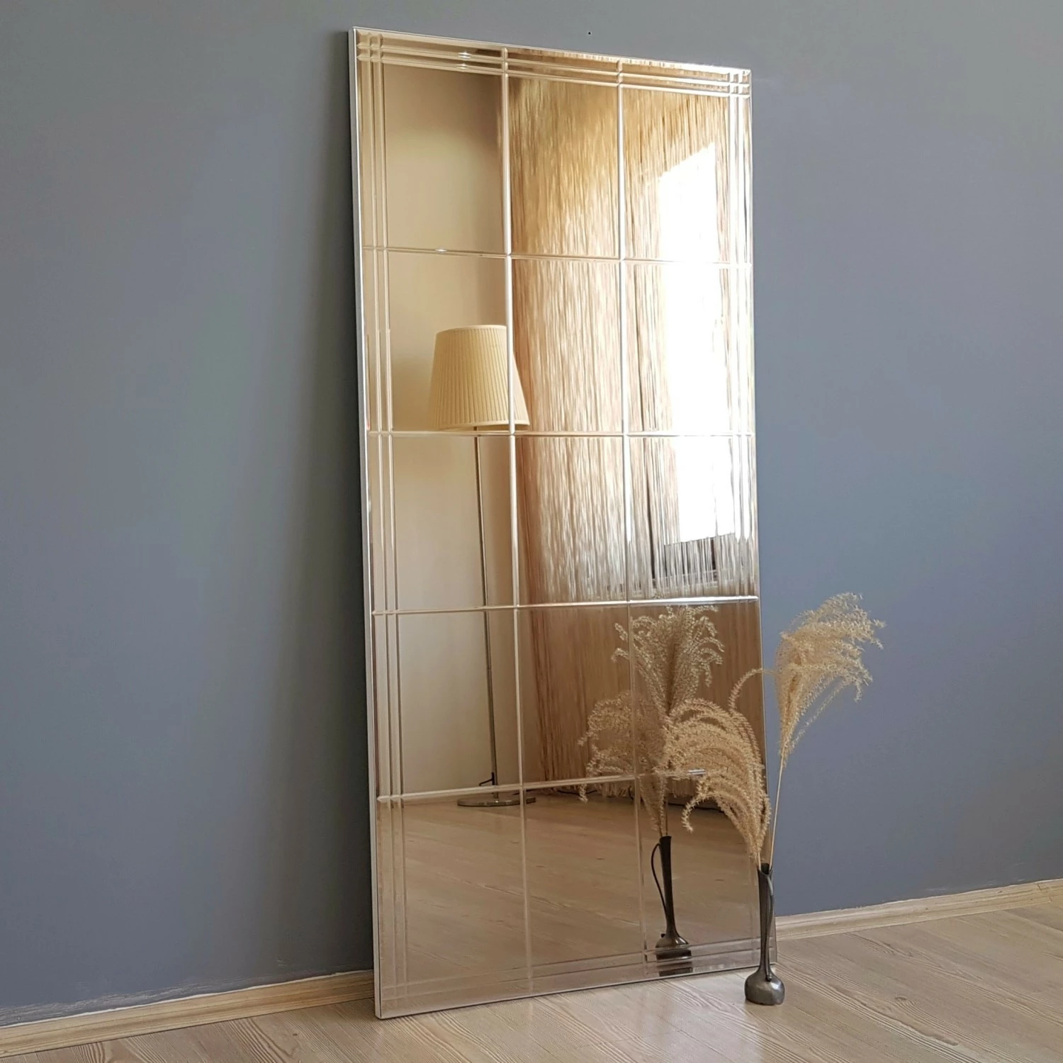 Pasqyrë Hanah Home, NSTLA308d, ngjyrë argjendi, 62x130cm