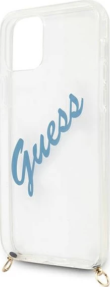 Mbështjellës Guess GUHCP12SCRTVSBL për iPhone 12 mini 5.4", hardcase, kaltër