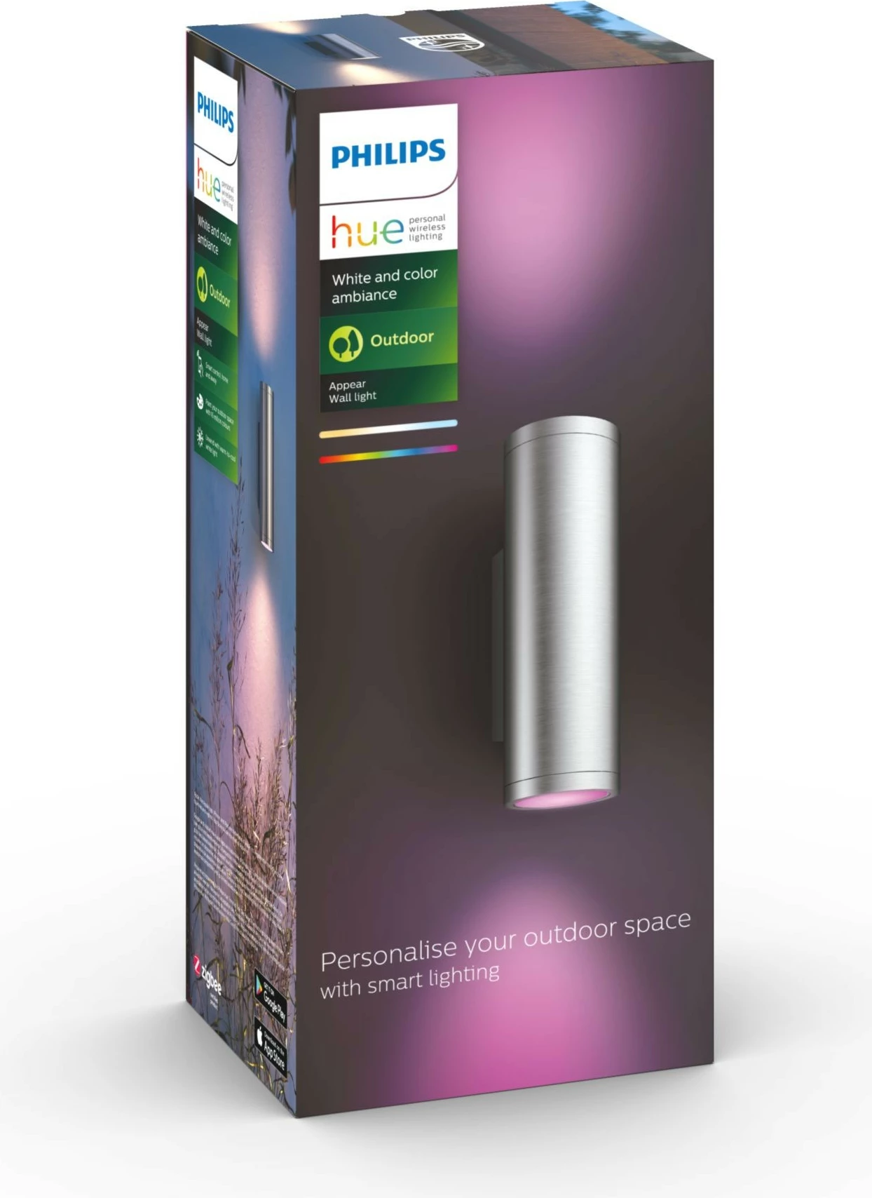 Dritë muri Philips Hue Appear, Smart, ZigBee, Inox, LED