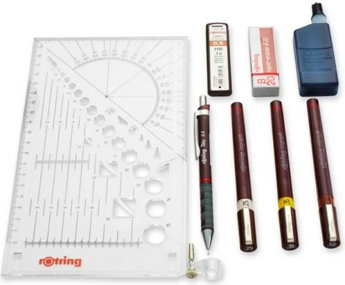 Set vizatimi Rotring Isograph, multingjyrësh, kuti letre, 1 copë