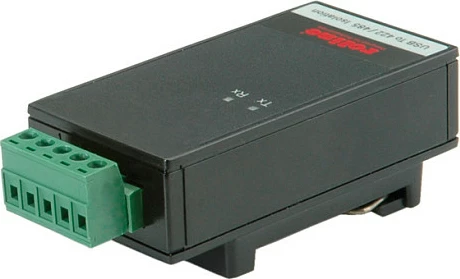 Adapter ROLINE USB 2.0 në RS422/RS485, izolim 3000V, DIN Rail, i zi
