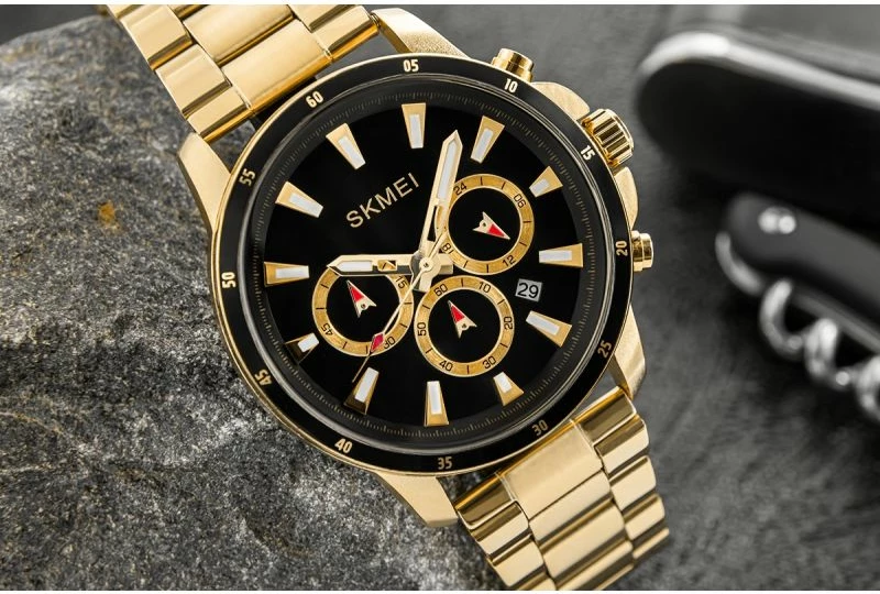 Orë dore për meshkuj Skmei, e zezë