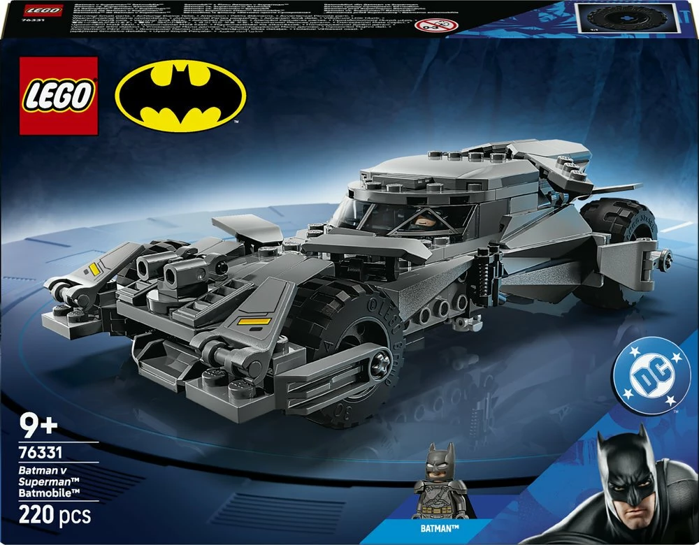 Set LEGO Batman Batmobile 76331, 220 copë, 9+ vjeç, minifigurë Batman, zi/gri