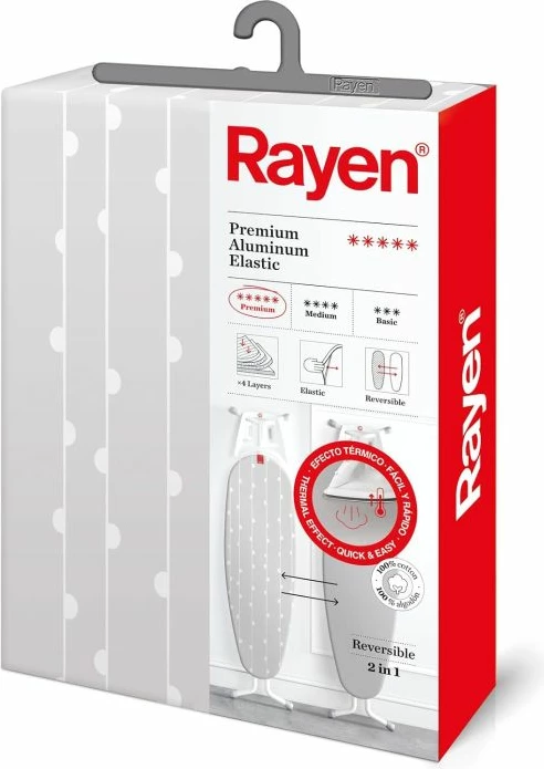 Mbulesë universale për dërrasë hekurosjeje Rayen 628202 51 x 127 cm, gri me vija