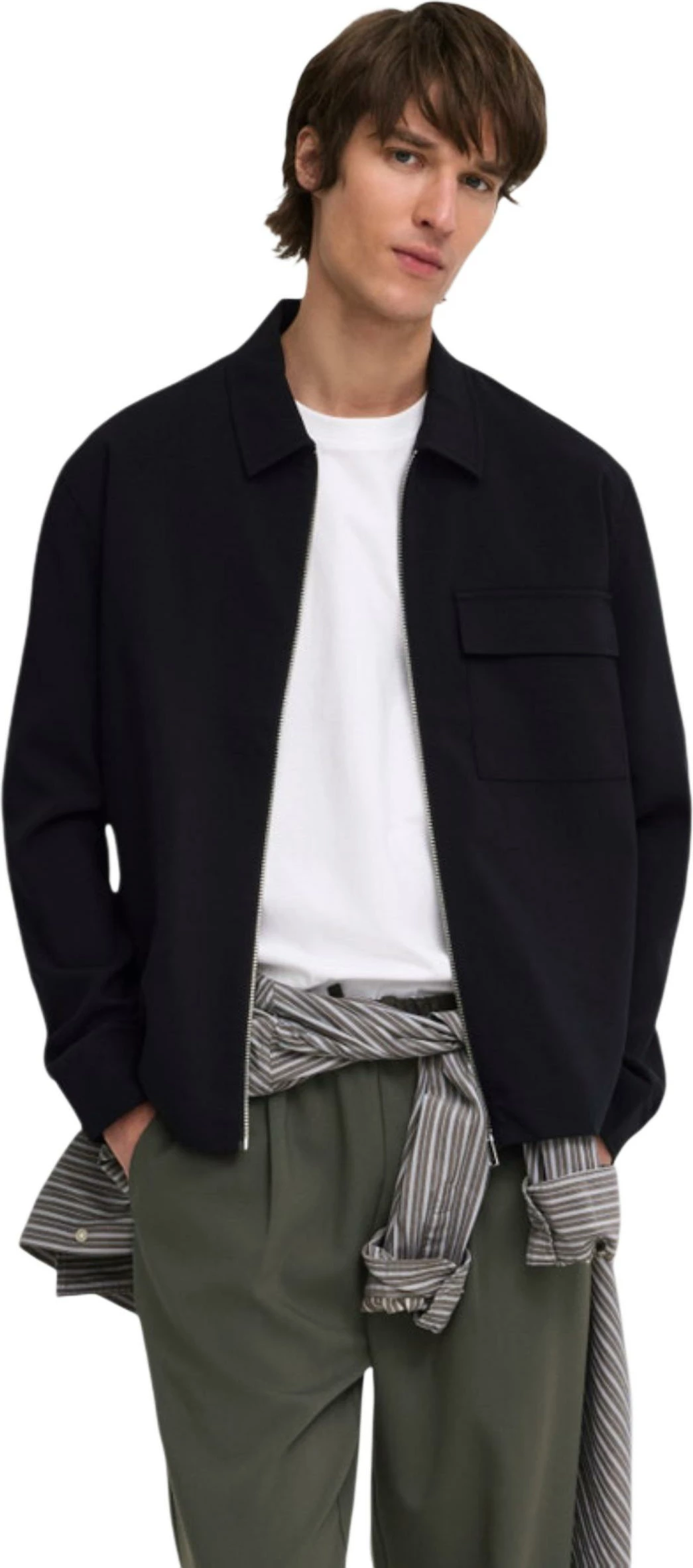 Jakne overshirt për meshkuj Only & Sons Onswill Reg 0292 Zip 22038673, e zezë