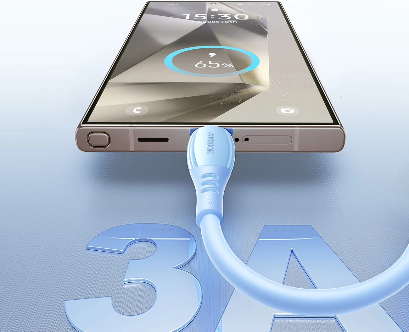 Kabllo USB-A - USB-C Joyroom S-A59 Vibrant Series 1.2 m 3A USB 2.0 Hi-Speed, blu, paketim kuti