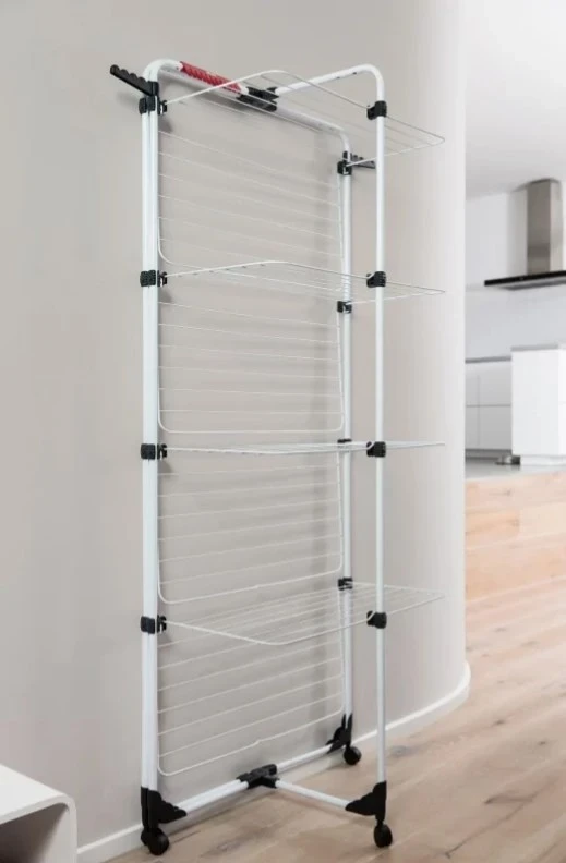 Tharëse për rroba Vileda Mixer 4, 71 × 71 × 169 cm, e bardhë