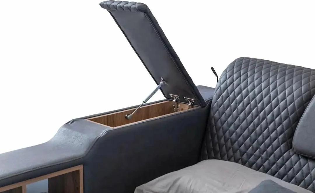 Krevat dopio me funksione smart, ngjyrë e zezë, Skye Decor Escape