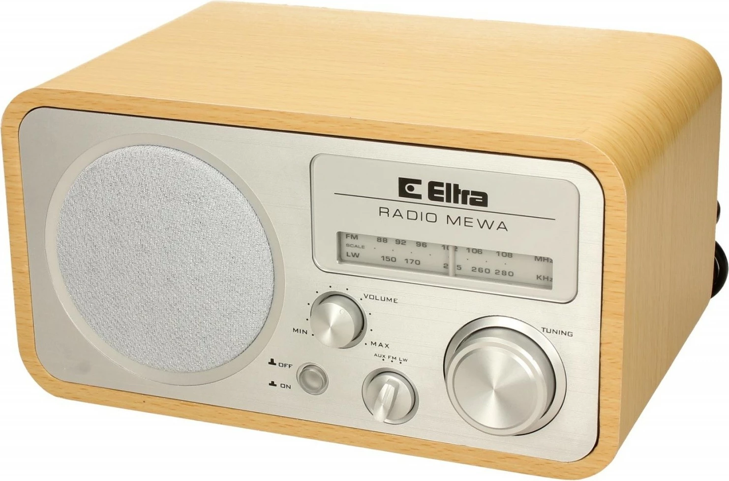 Radio tavoline Eltra MEWA, druri i lehtë, mono, AM/FM, alumini