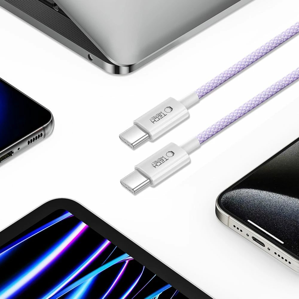 Kabllo USB-C Tech-Protect Ultraboost Lite 2m, 60W, Violet