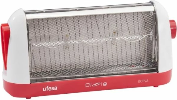 toster buke vertikal UFESA TT7963, 2 slote, 700W, 6 nivele pjekjeje, kuq/bardh