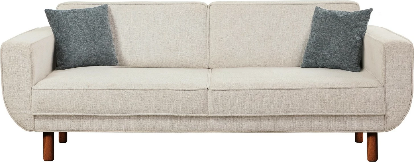 Set divan-krevat Larus Wood, ngjyrë arre dhe krem