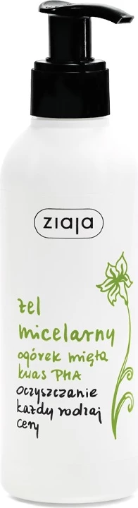 Gel micelar për fytyrë Ziaja Cucumber and Mint për femra 200ml