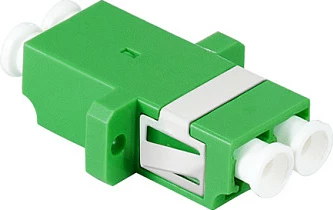 Adapter fiber optik LogiLink LC Duplex, 12 copë, me flanxhë, i gjelbër