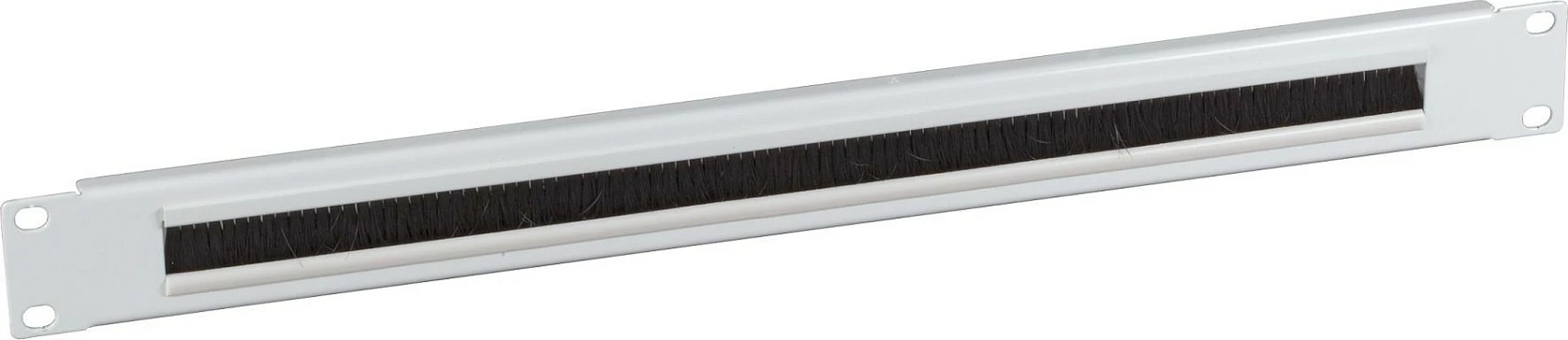 Panel menaxhimi kabllosh 19" EFB Elektronik 1U me furçë, gri e çelët