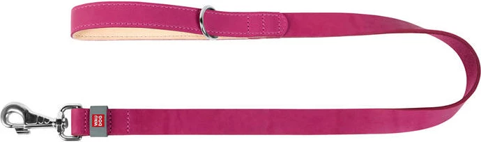 Litar qeni Waudog 08147, lëkurë natyrale, 122 cm, 20 mm, rozë