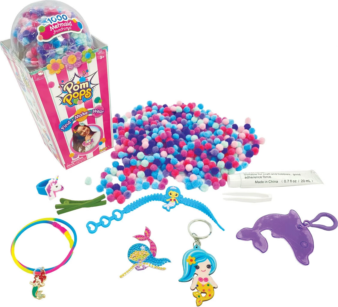 Pom Pops Toy Surprise and Pom Pom Craft Set