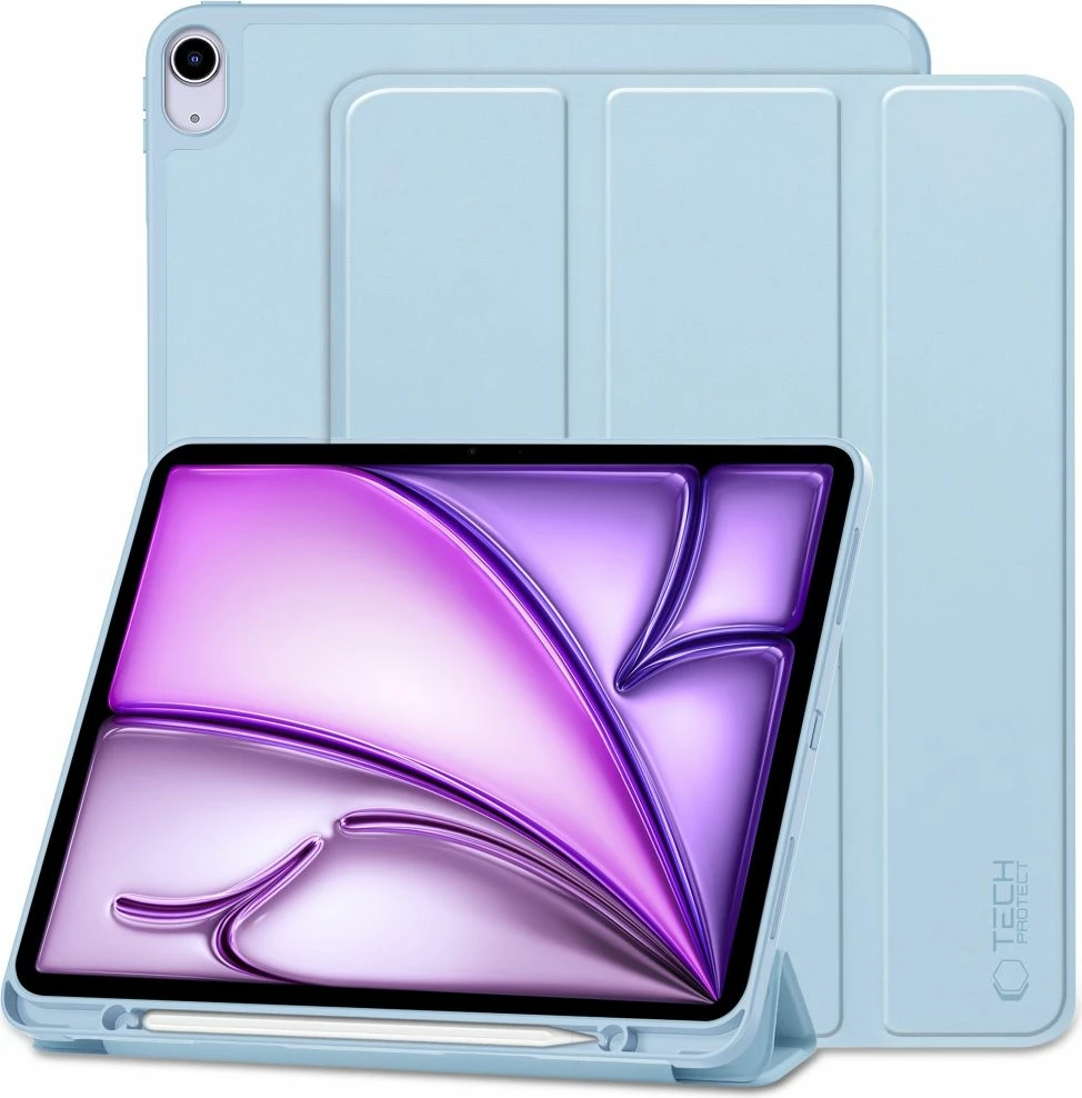 Mbështjellës Tech-Protect SC Pen për iPad Air 13" 2024, silikon, kaltër e çelët