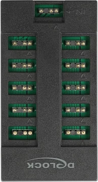 Hub ARGB DeLOCK RGB, 10 porta, kabllo 0.5 m, i zi