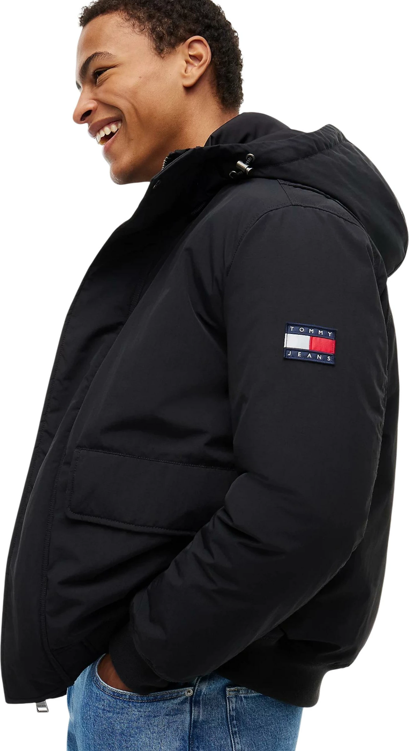 Jakne bomber për meshkuj Tommy Hilfiger Jeans DM0DM22032, të zeza [Madhësia: S]
