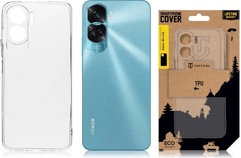 Mbështjellës Tactical Clear Case MPN 19506 për Honor 90 Lite, silikon 1.8 mm, transparent