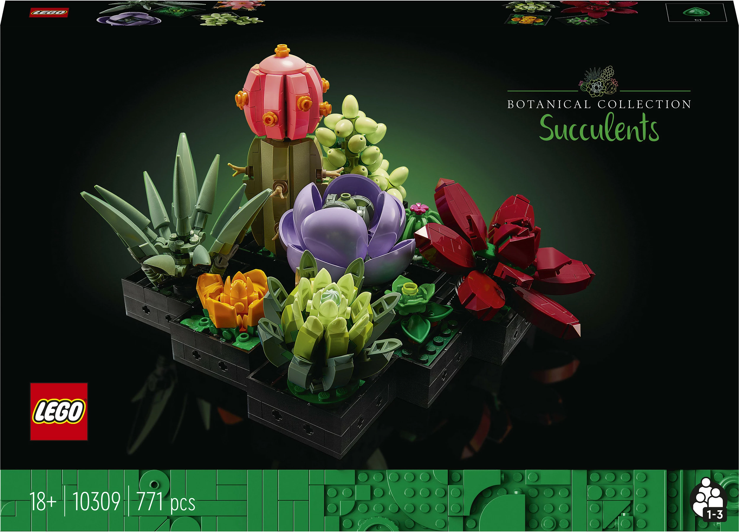 Set ndërtimi LEGO Botanicals Succulents 10309, 771 copë, 18+, multikolor