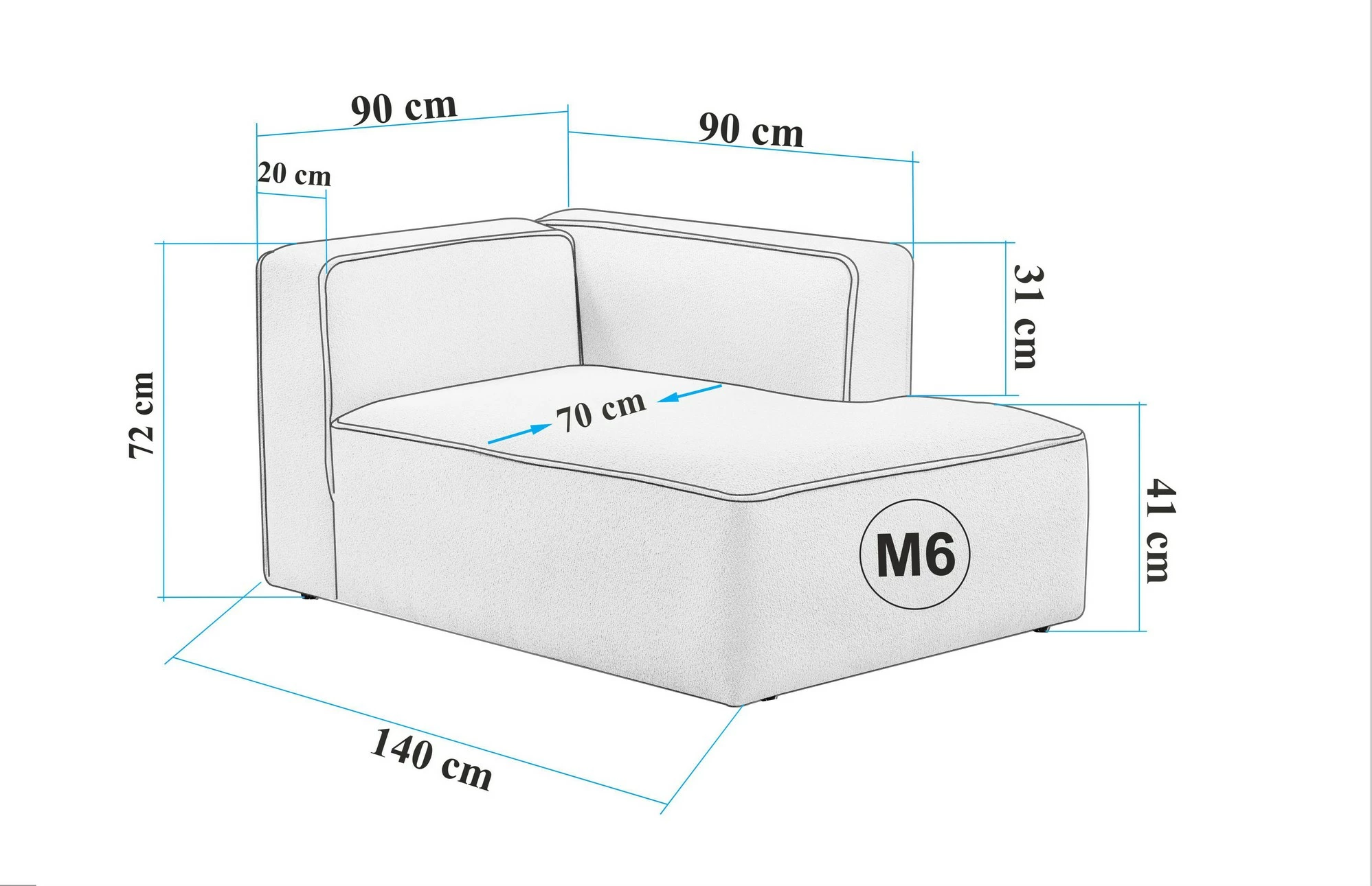 Karrige një vendëshe Atelier del Sofa, More S -M6 - kapuçino