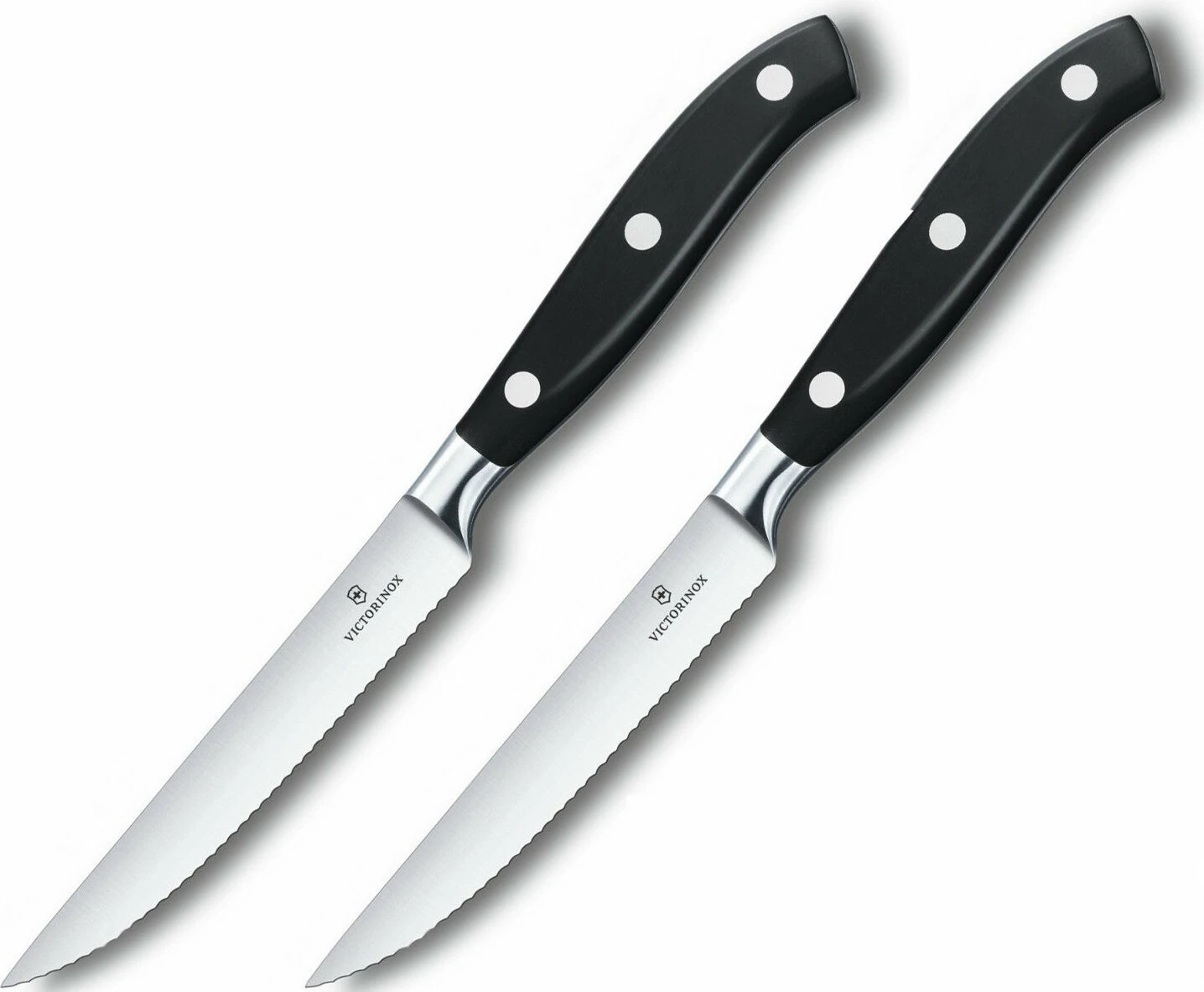 Thika për biftek Victorinox, set dy pjesë, të zeza