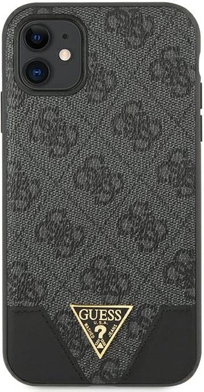 Mbështjellës Guess 4G Triangle Collection për iPhone 11/XR, 6.1", Gri