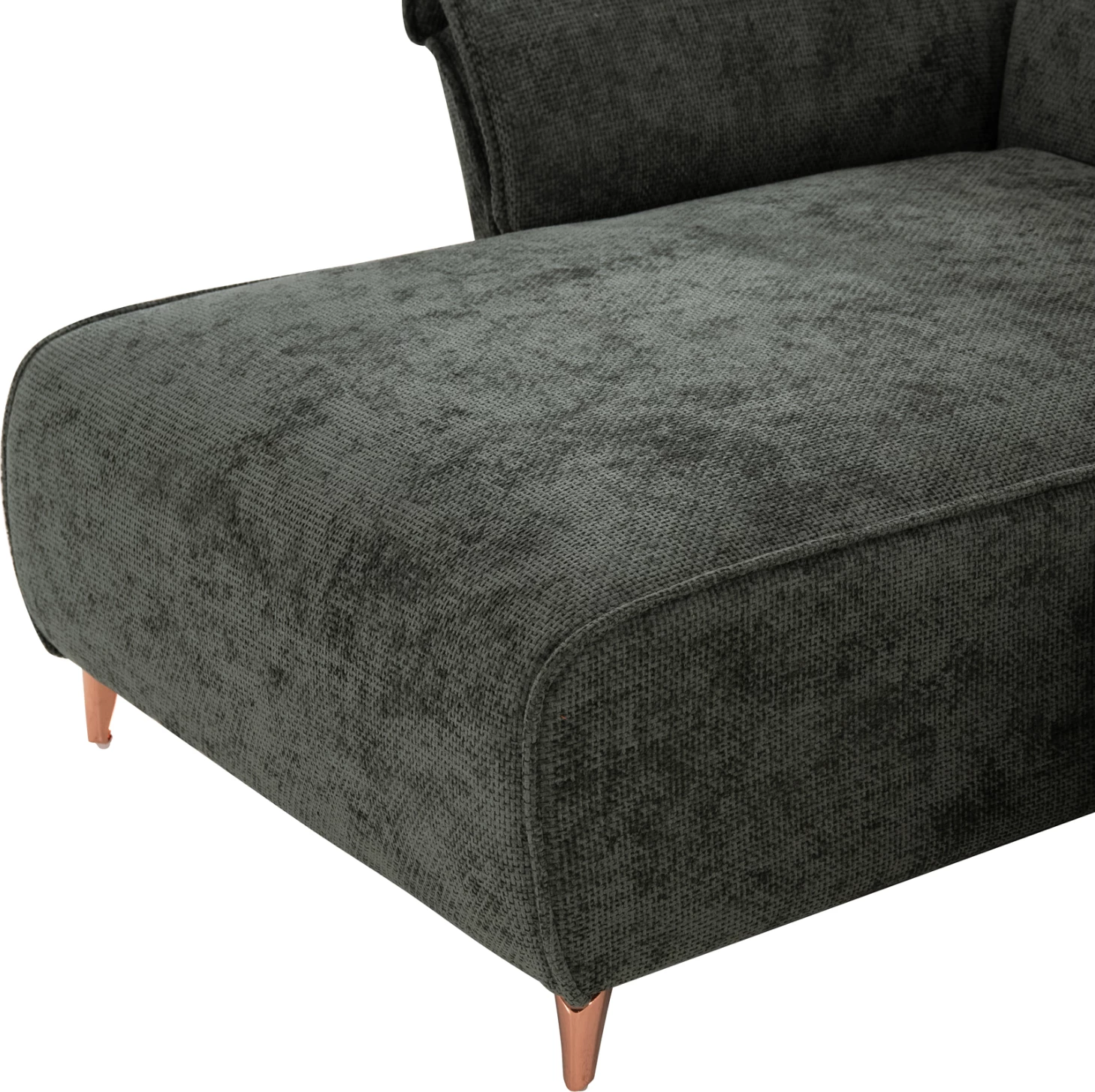 Kënd divan i kthyeshëm, shtrat MAILO, material jeshil, këmbë metalike, 300x145x80cm