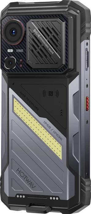 Celular HOTWAV Hyper 8 Pro 12GB RAM + 20GB, 512GB, 6.78\" FHD+ 120Hz, 12000mAh, 5G, IP68/IP69K, gri