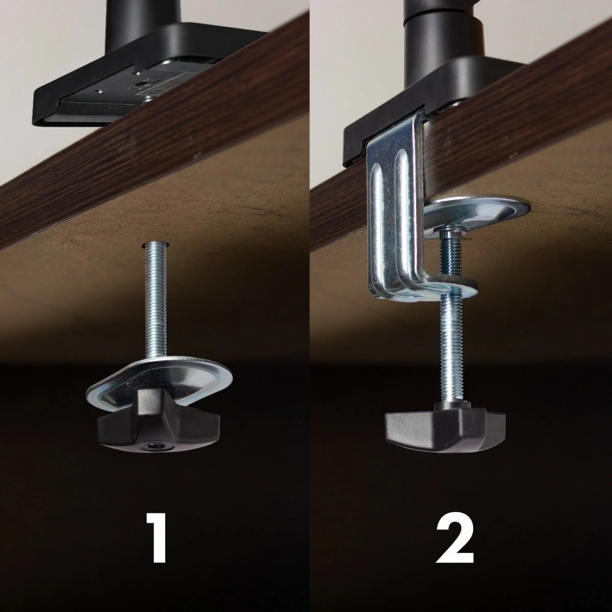 Mbajtës monitori, Maclean MC-133, 17-32", 2-10 kg, rrotullim 180°, anueshmëri 45°, VESA 75x75/100x100, tavoline, zi