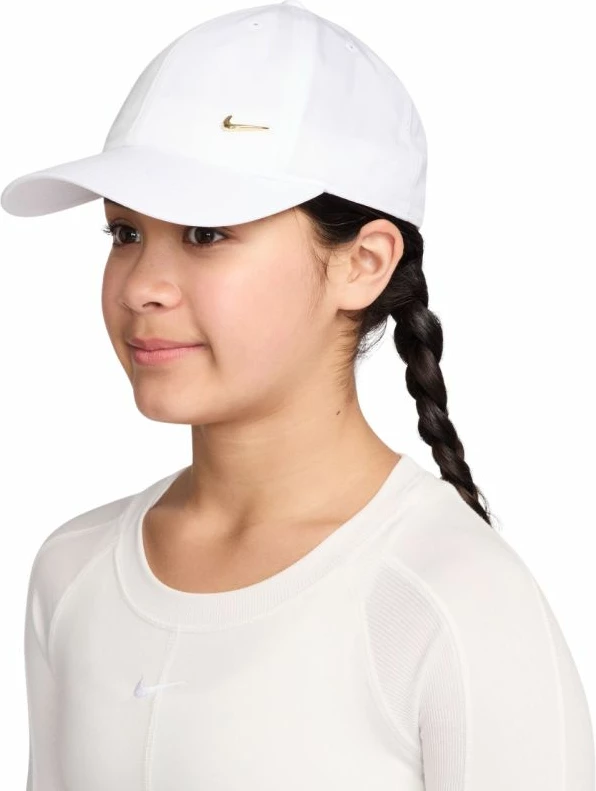 Kapelë bejsbolli për fëmijë Nike Dri-Fit Club FB5064 101, e bardhë