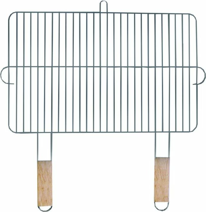 Rrjetë grilli Master Grill & Party MG255 54x34 cm, çelik i kromuar, doreza druri