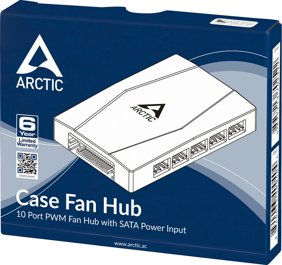 Hub për ventilatorë kasë ARCTIC Case Fan Hub, 10x, SATA, i zi