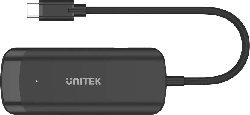 Përshtatës Unitek hub USB-C, 3 X USB-A 3.1, HDMI, e zezë 