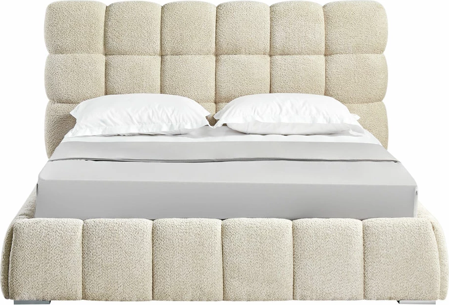 Krevat Puffy për dyshek 160x200cm, bezhë, 228x188x120